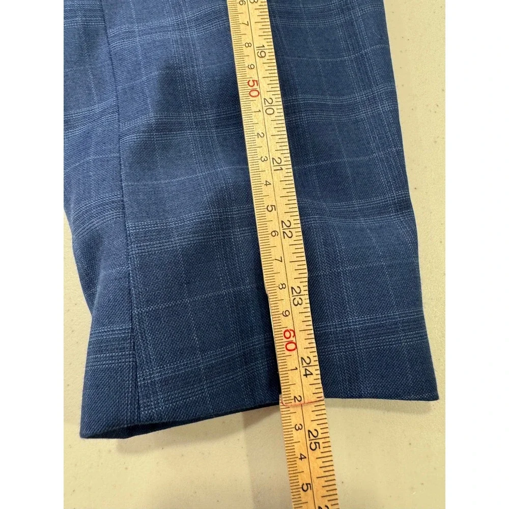 Bonobos Men Blue Glen Plaid Wool Blend Athletic Fit Blazer 42R
